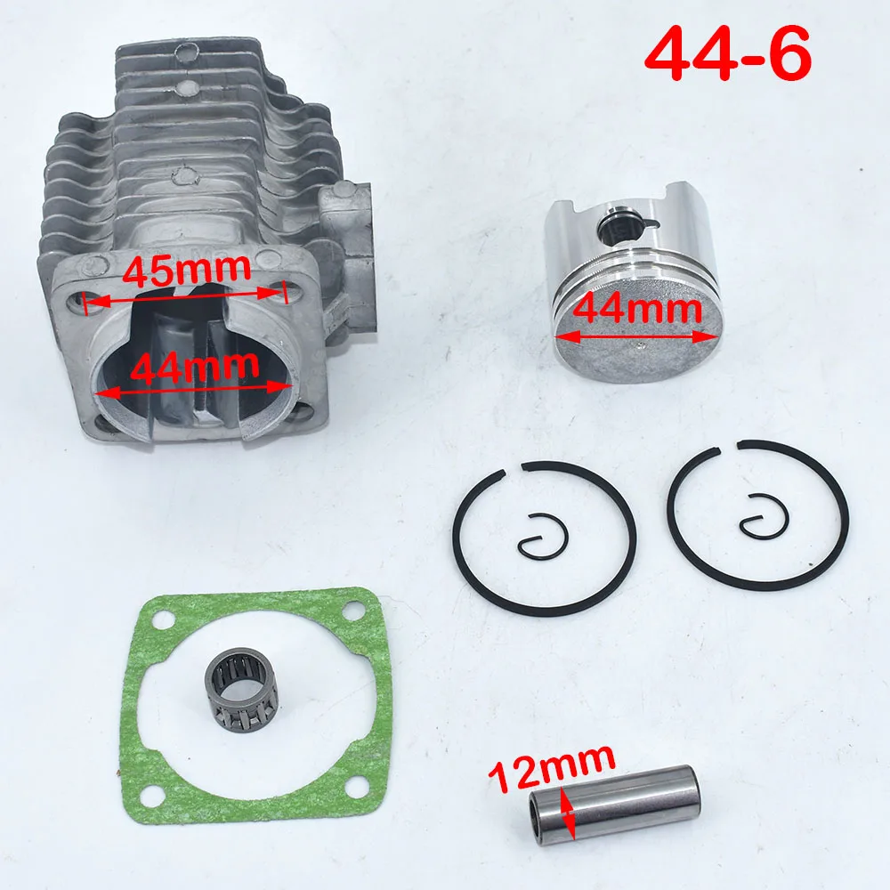 49Cc Pocket Bike 44Mm Pistone Blocco Cilindri Guarnizione 44-6 Mini Moto Atv Quad Accessori Spedizione Gratuita