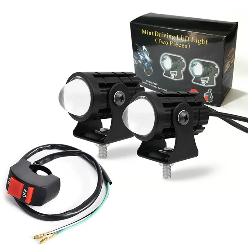 Faro A Led Per Moto Mini Luce Di Guida Faretti Universali A Doppio Colore Per Rimorchio Per Camion Da Moto Accessori Per Moto Fuoristrada