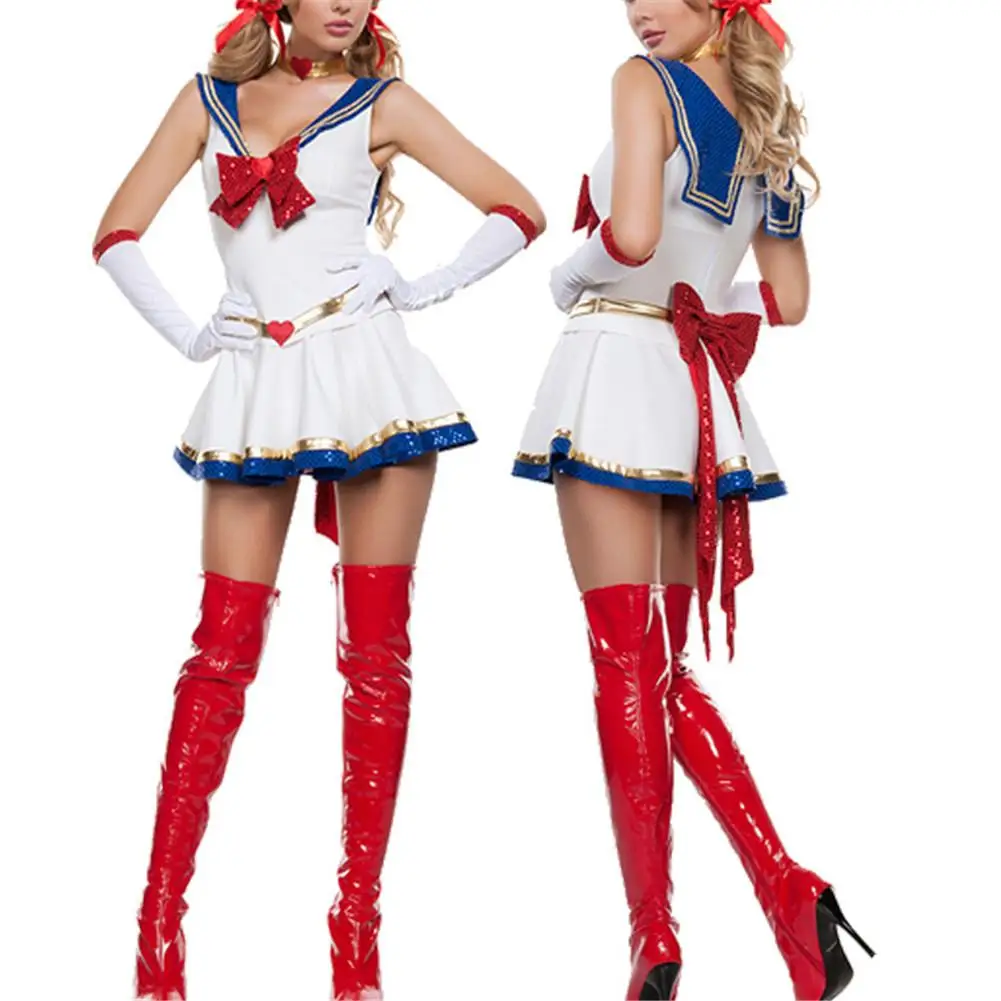 Sexy Lady White Moon Mars Sailor Moon Mercury Cartoon Costume Cosplay Movie Girl Dress Costume Di Halloween Per Bambini E Adulti