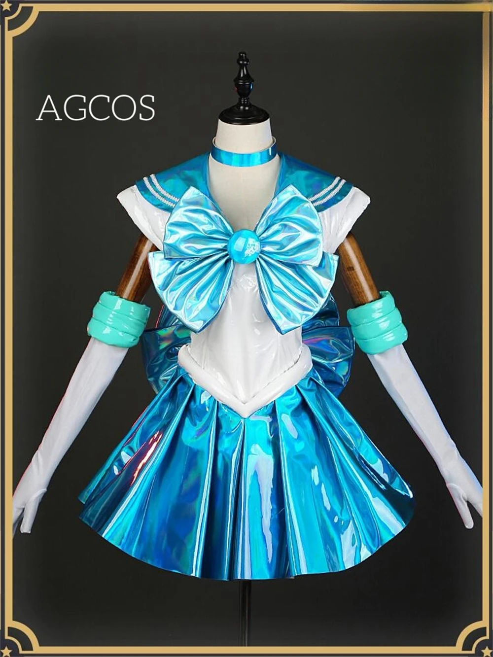 Agcos Sailor Moon Mizuno Ami 30Th Anniversary Costume Cosplay Sailor Mercury Combats Dress Anime Roleplay Uniformi Sexy