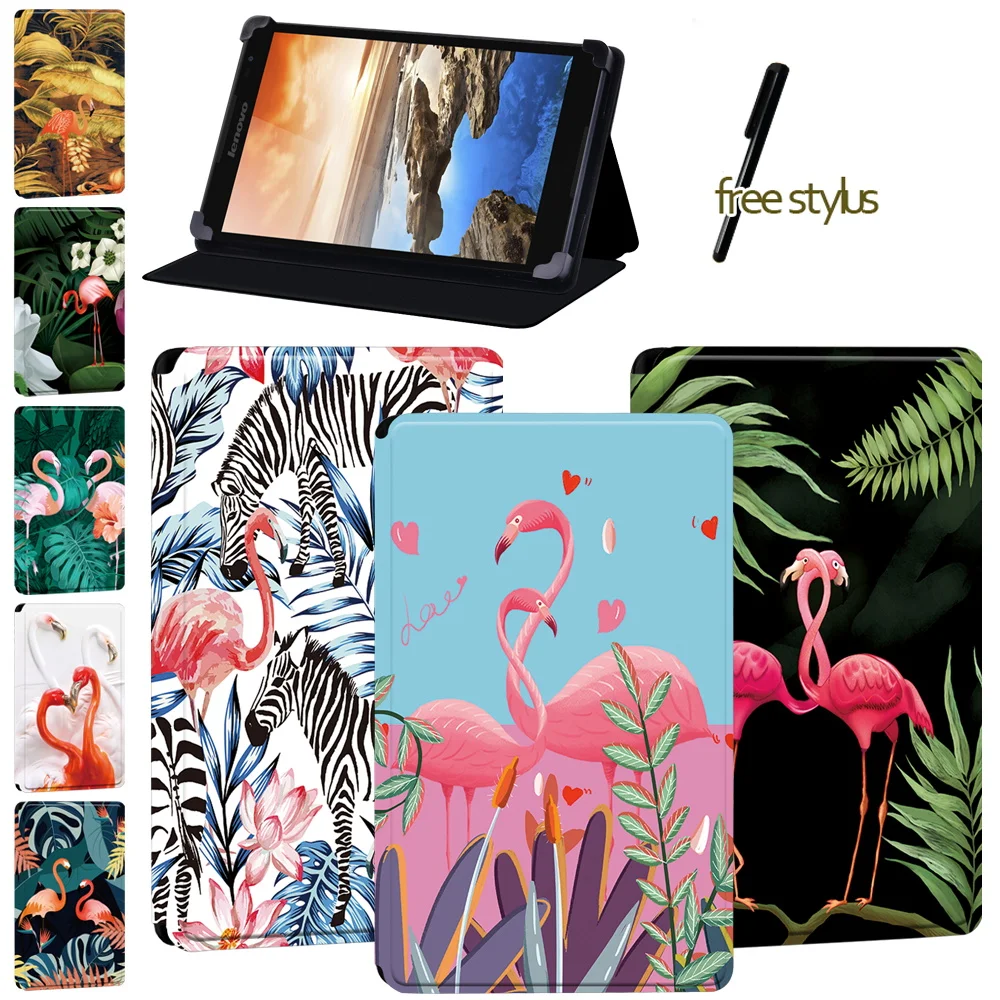 Custodia Per Lenovo Thinkpad Tablet 2/Tab 8/Tab A8-50 A5500/Yoga Tab 4 Plus/Tab S8 - 50/A7-50 A3500 -Flamingo Flip Tablet Case