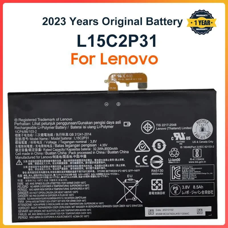 Batteria Per Laptop L15C2P31 8500Mah Per Lenovo Yoga Book Yb1-X91F X91L X91X Yb1-X90F Batteria Per Tablet Serie Yb1-X90L