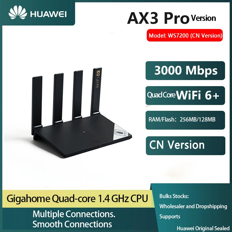 Huawei Ax3 Pro Router Wifi 6 3000Mbp Quad Core Wi-Fi Smart Home Mesh Router Wireless Quad Amplificatori Ripetitore Router Di Rete