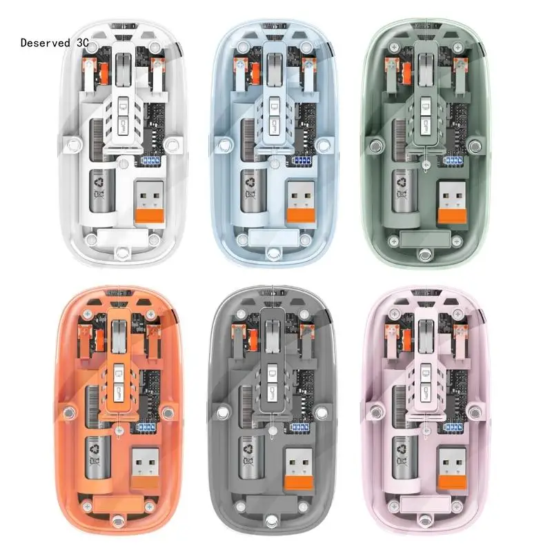R9Cb Elegante Batteria Ricaricabile Per Mouse Wireless 2.4G+Bt1+Bt2, Ritorno Rapido Sul Desktop