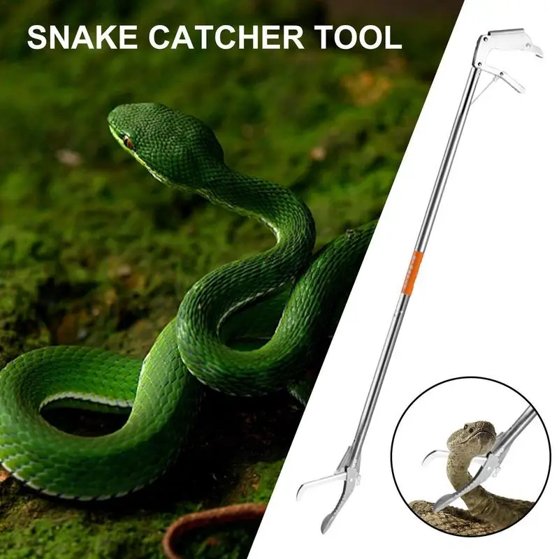 1.2M Pinze Per Serpenti Professionali Heavy Duty Snake Catcher Morsetto In Metallo Grabber Wide Jaw Cattura Strumento Pieghevole Per Intrappolare Il S
