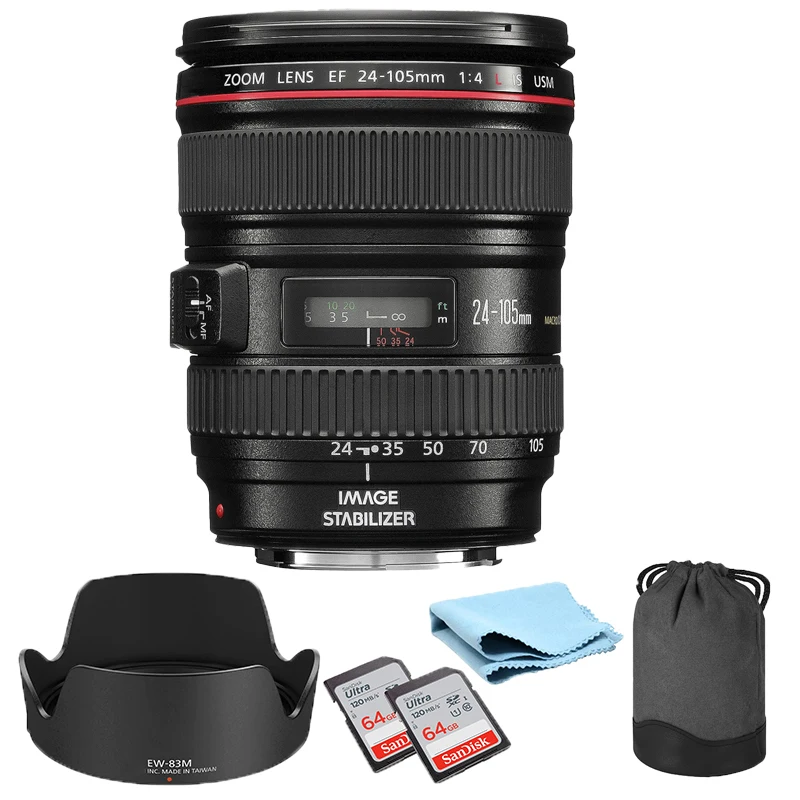 Obiettivo Canon Ef 24-105Mm F/4 L Is Usm Per Fotocamere Canon Eos Slr