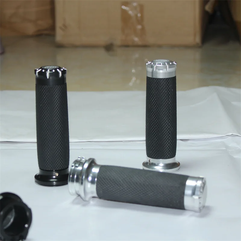 Moto 1 "25Mm Cnc Manubrio In Gomma Manopole Per Yamaha Virago 1100 Virago 250 Virago 500 Virago 535 Virago 550 Virago 700