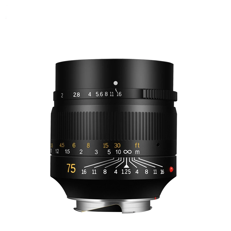 7 Artigiani 75Mm F1.25 Obiettivo Verticale Leica M-Mount Per Fotocamera Leica M-M M240 M3 M5 M6 M7 M8 M9 M9P M10