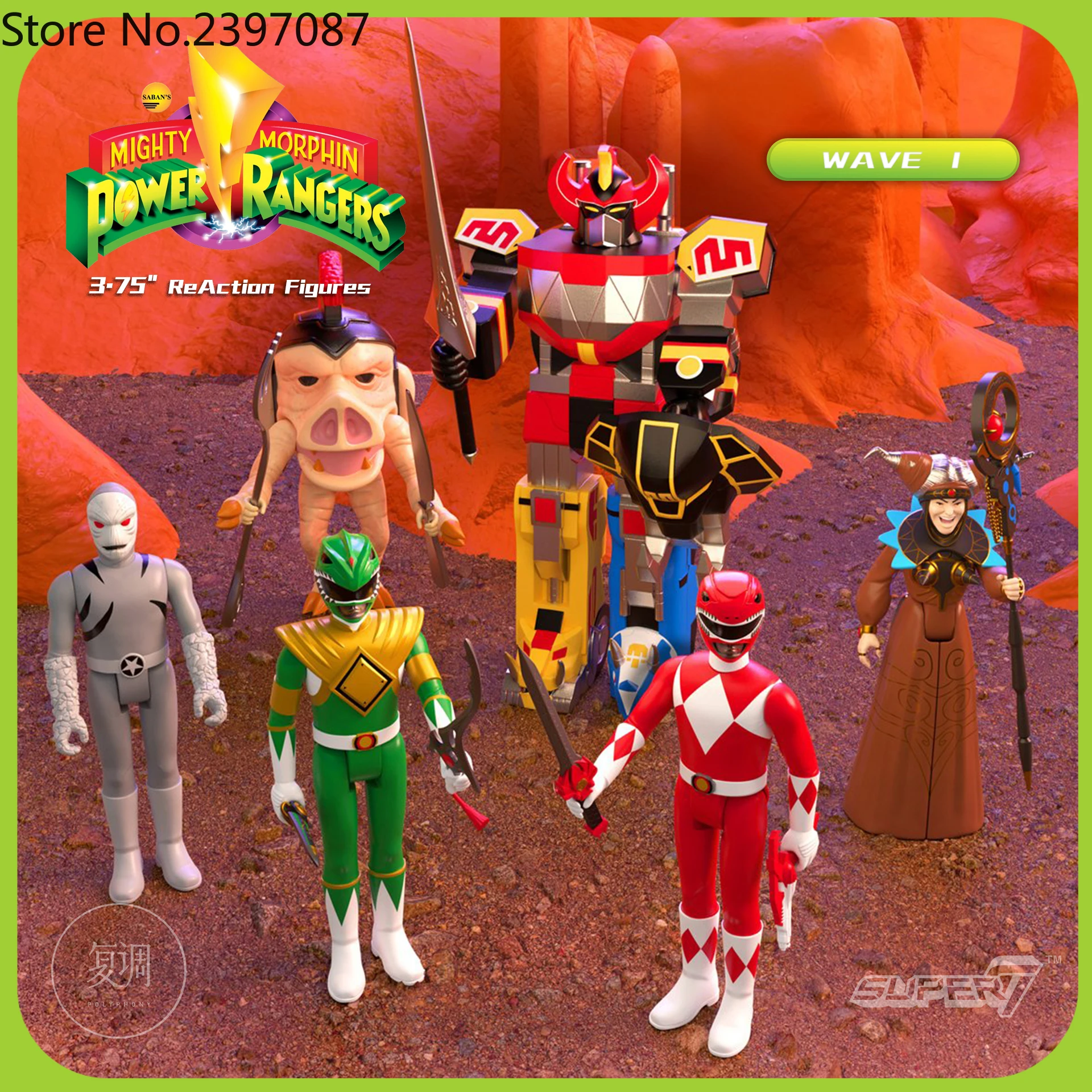 Super7 Power Rangers Mighty Morphin 3.75 Pollici Green Ranger Red Ranger Rita Repulsa Putty Patroller Action Figure Toy Classic