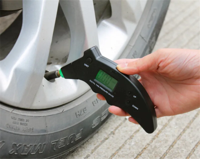 Misuratori Di Pressione Per Auto Pneumatico Manometro Auto Electonic Bike Pneumatici Aria Di Pressione Del Tester Del Tester Del Monitor Strumento Di 