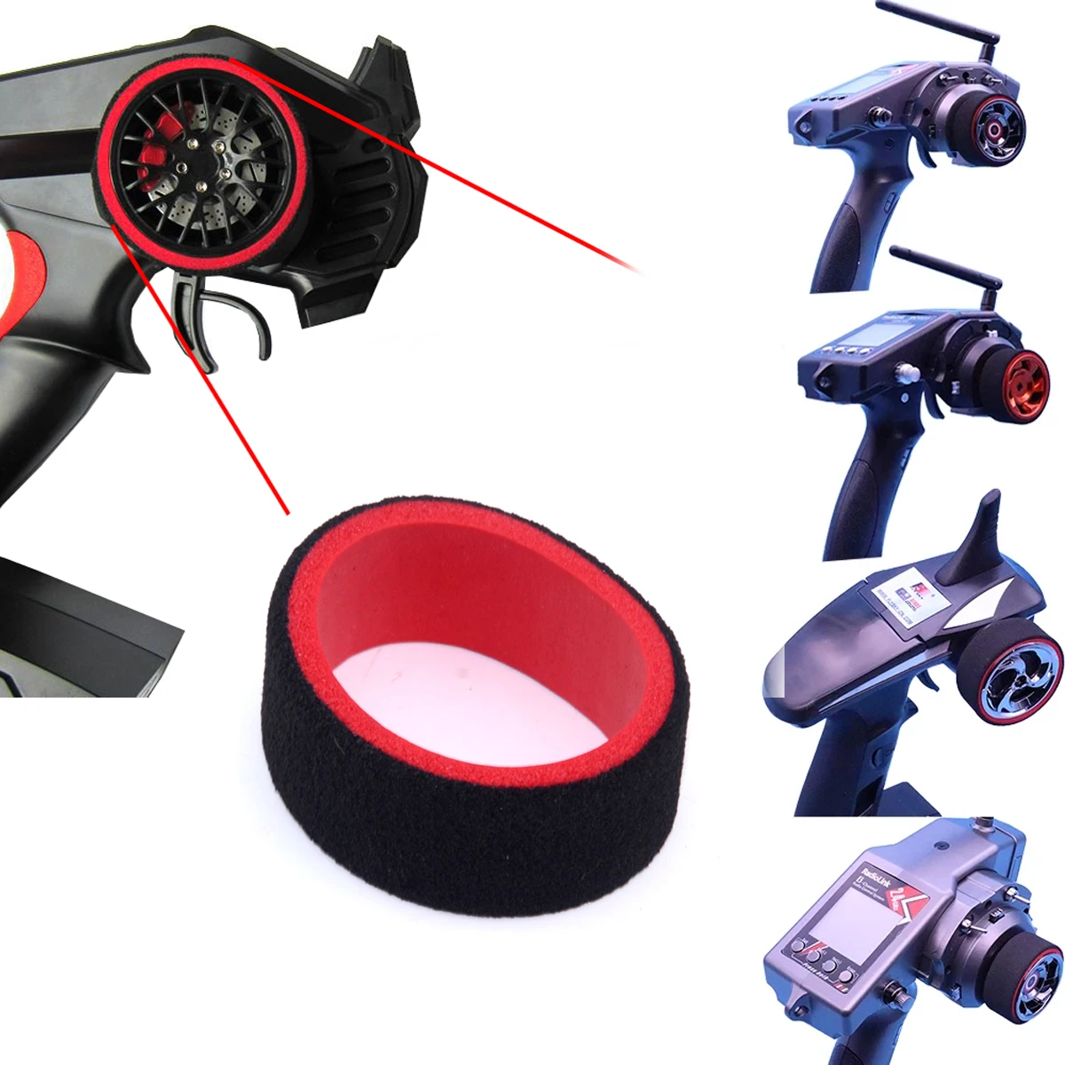 Rc Car Handle Bar Schiuma Spugna Grip Copertura Schiuma Per Fs Traxxas Futaba 3Pv 4Pls 4Pv 4Px R 7Px Prc X4 Fs Gt2 Gt3 Gt5 Trasmettitore