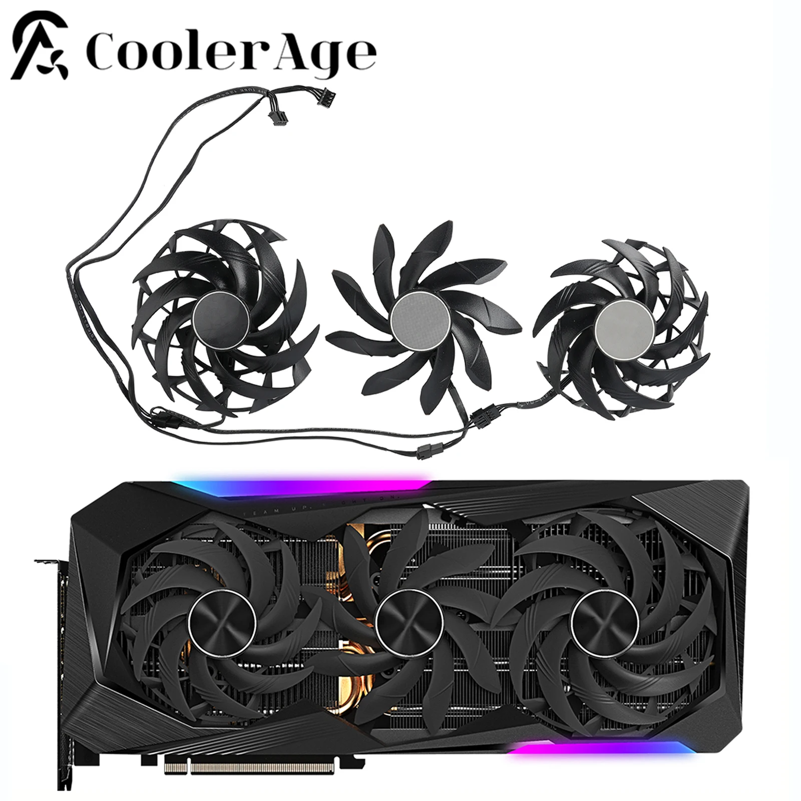 Ventola Della Scheda Video Per Gigabyte Aorus Geforce Rtx 3070Ti 3080Ti 3080 3090 Master Rx6800 6900 90Mm 100Mm Ventola Muslimgpu