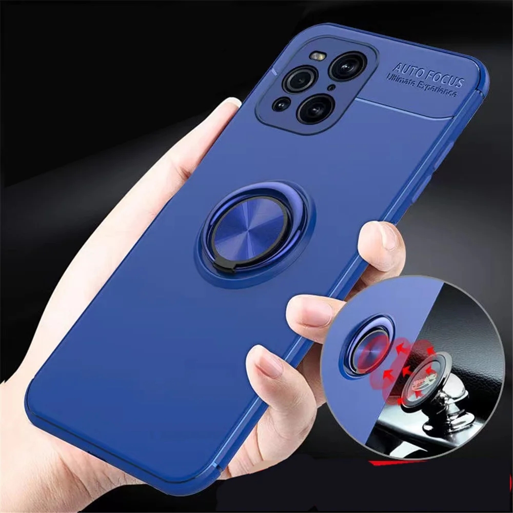 Trova Custodia Per Telefono Antiurto X3 Pro Per Oppo Trova X3 X3 Pro 5G Supporto Per Anello In Metallo Siliconico Cover Posteriore Per Oppo Trova X3 L