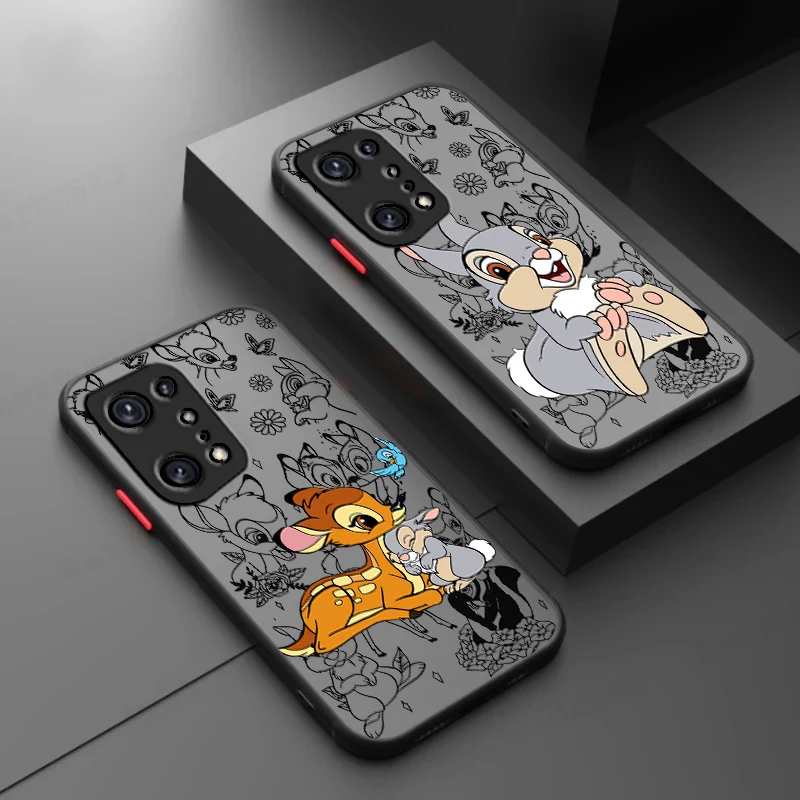 Disney Thumper Bambi Per Oppo Find F21 X5 Pro X3 Pro Lite Pro Neo 4G 5G Custodia Per Telefono Traslucida Smerigliata