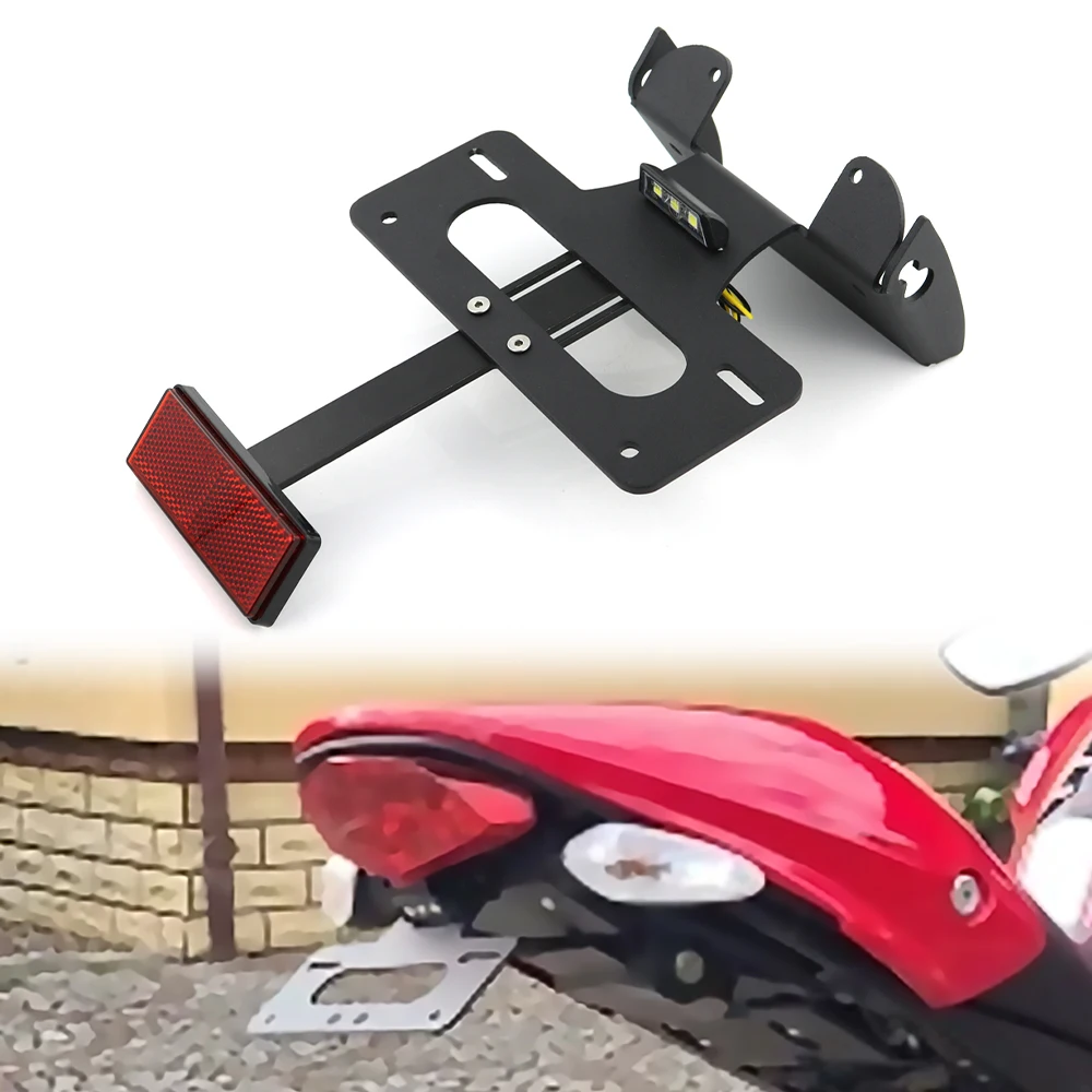 Per Ducati Monster 696 795 796(796 Evo) 1100(1100 Evo) Posteriore Coda Ordinata Parafango Eliminatore Numero Porta Targa