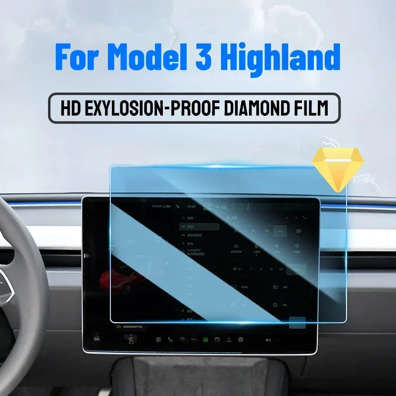 Per Tesla Model 3 Highland 2024 Touch Screen Protector 15 Pollici Center Control Screen Film Protezione Di Navigazione In Vetro Temperato