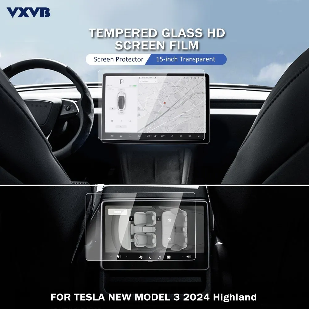 Pellicola Per Schermo In Vetro Temperato Per Tesla Model 3 2024 Highland Center Console Hd Display Screen Protector Accessori Per Auto