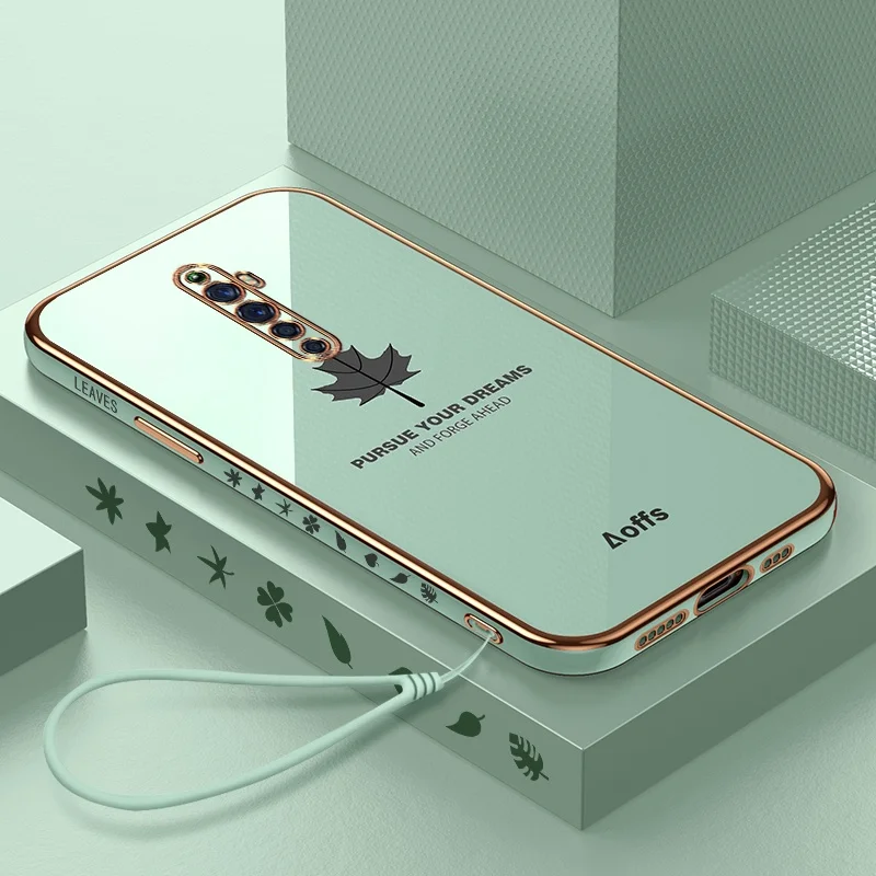 Per Oppo Reno 2 3 3Pro Custodia Oppo Reno 2F 2Z Bordo Dritto Maple Leaf Oppo Reno Z Custodia Per Telefono