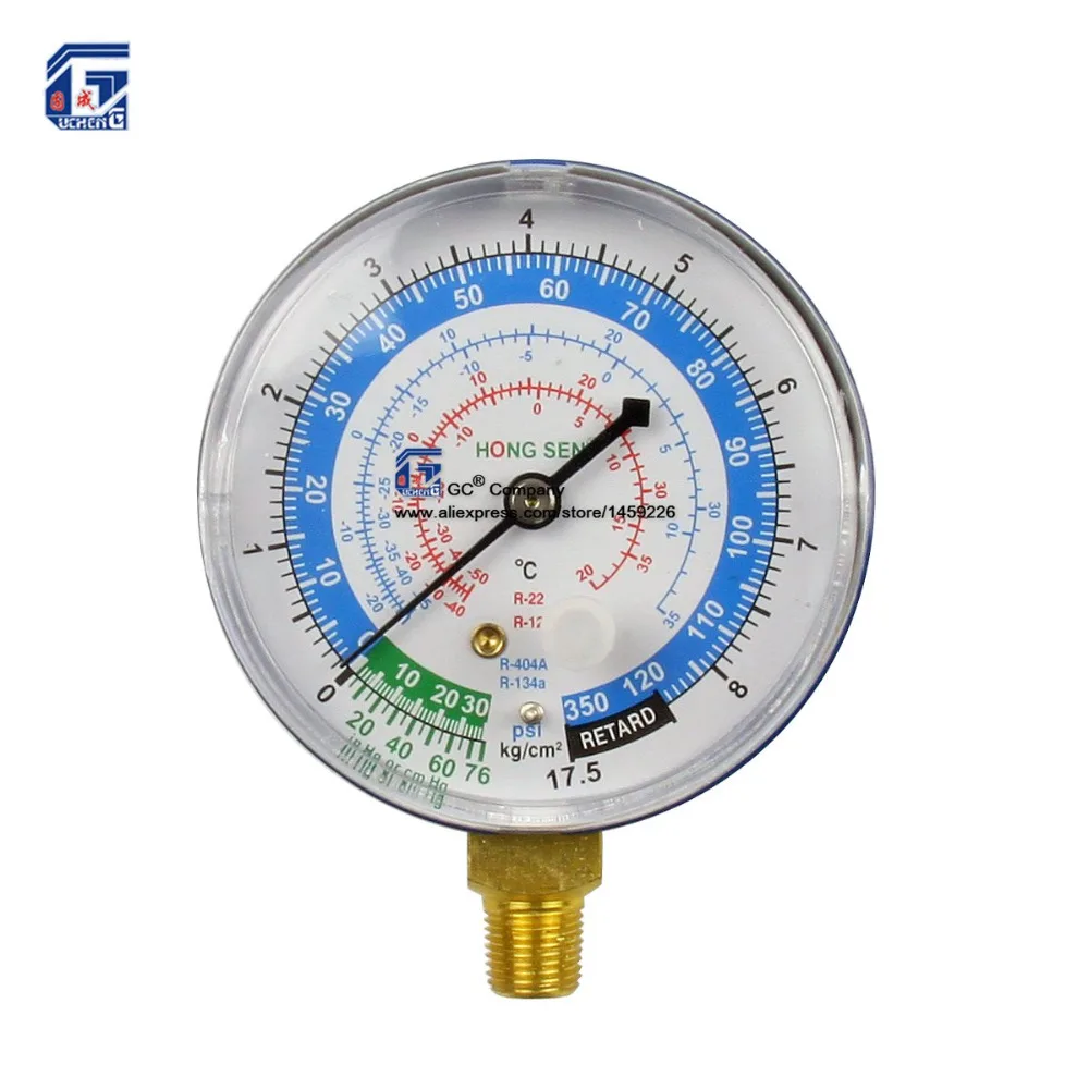 Low (Blue) Pressure Gauge For A/C Refrigerant R134A R22 R12 R404A 0-15Kg/Cm2 , 0-350Psi