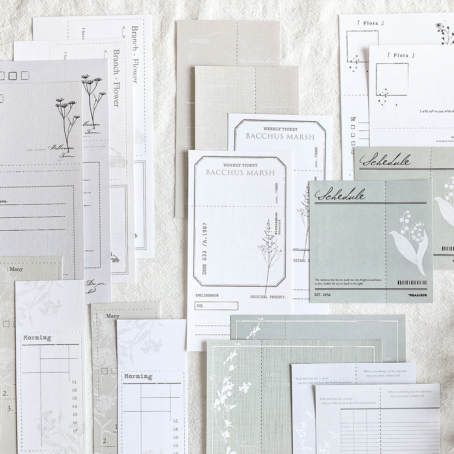 20 Fogli Daydream Theatre Series Simple Vintage Dual Material Border Gear Line Memo Pad Creativo Diy Journal Decor Cancelleria