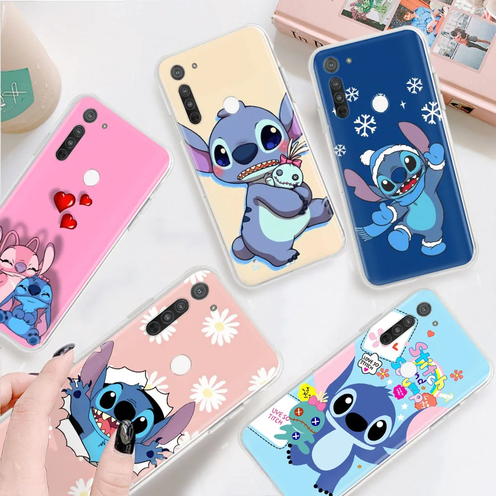 Stitch Custodia Morbida Trasparente Per Motorola Moto E4 Hyper G40 Fusion One Macro Plus Lg V60 G8X K9 Velvet Stylo 6 V40 V50 V50 K30