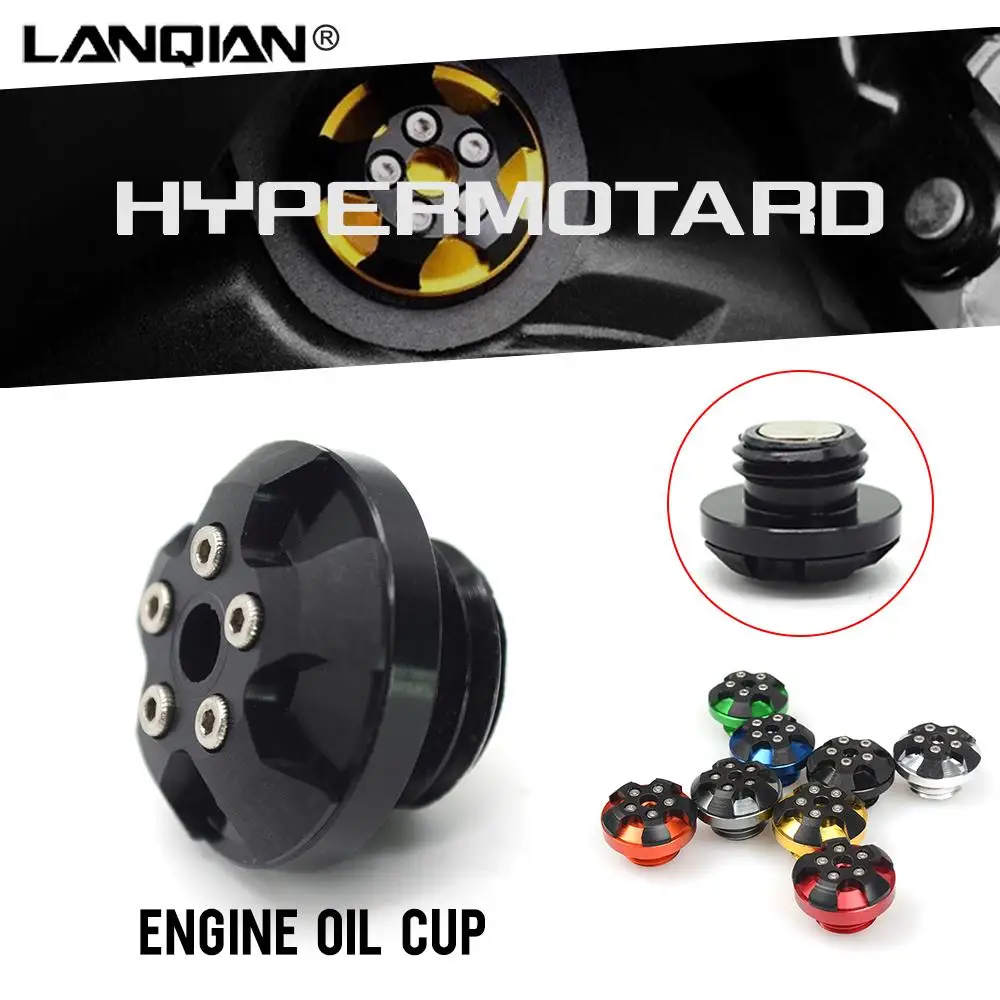 Per Ducati Hypermotard 821 2013-2015 Accessori Moto Cnc Magnetic Engine Oil Filler Moto Bike Engine Oil Cap Cover
