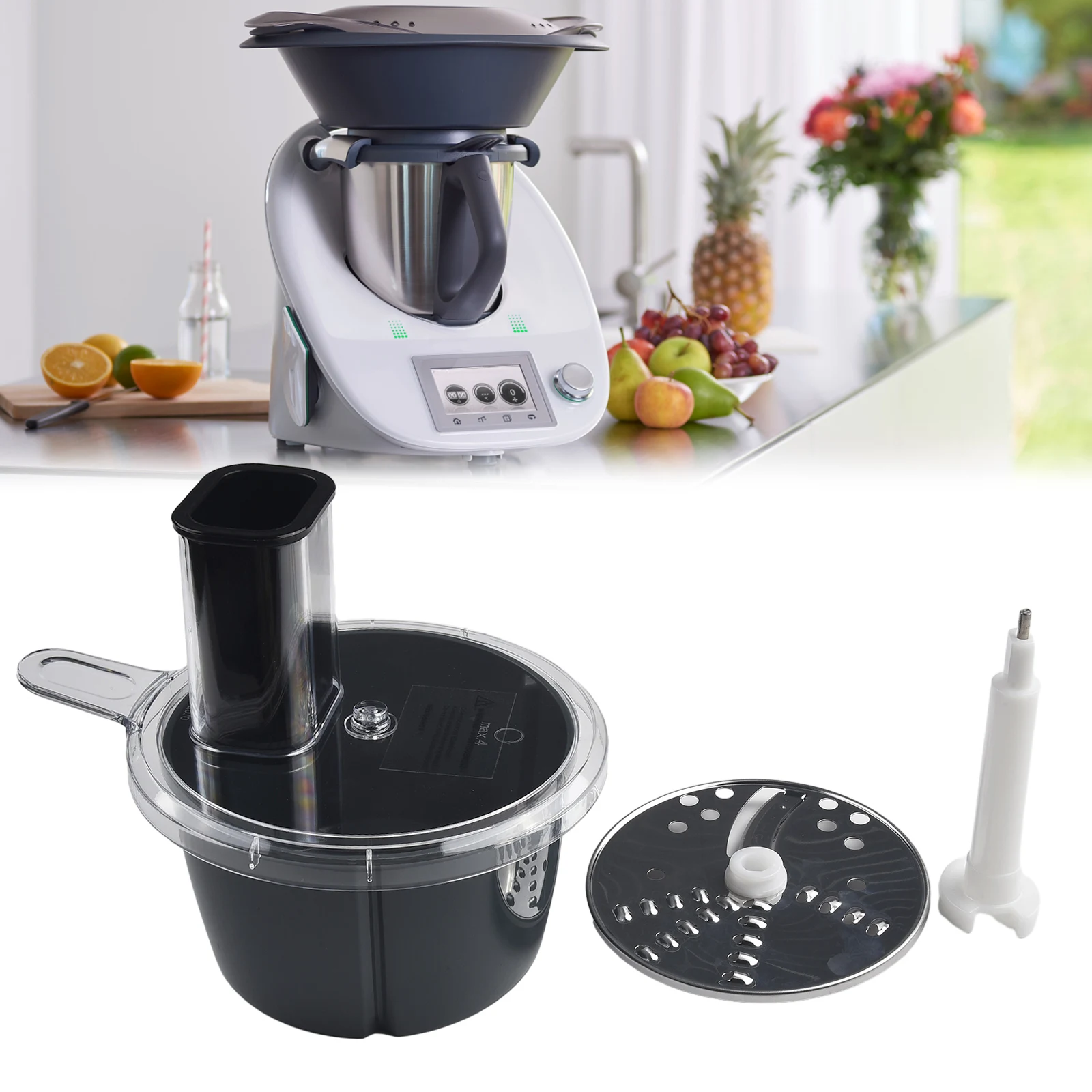 Kitchen Food Processor Cutter Kit Sostituisce Per Thermomix Tm5 Tm6 Contenitore Di Ricambio Coperchio Superiore Push Rod Disco Da Taglio Parti A Bilan