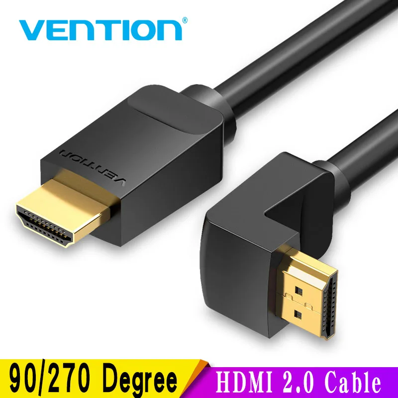 Vention Hdmi Cable 4K Hdmi 2.0 Cable Hdmi Adattatore Angolare A 90/270 Gradi Per Apple Tv Ps4 Splitter Video Audio Cavo Hdmi A 90 Gradi