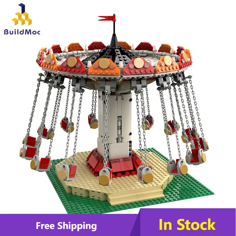 Moc-36035 10257 Compatibile Per Swing Ride Amici Parco Divertimenti Blocchi Montagne Russe Figura Modello Giocattoli Bambini Ragazze