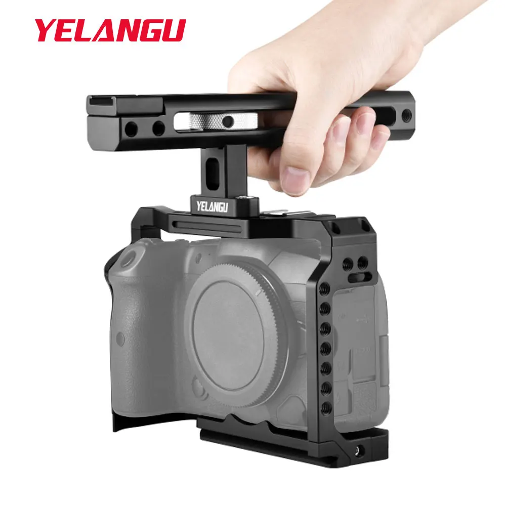 Yelangu Full Dslr Per Canon Eos R5 R6 Camera Cage Rig Per Canon R6 Mark 2 R5C Con Opzioni Multi-Montaggio Rigs