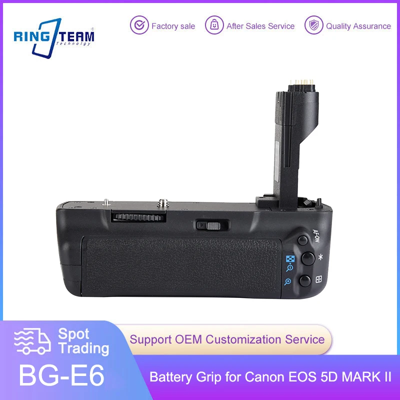 Bge6 Bg-E6 Impugnatura A Batteria Verticale Per Fotocamera Digitale Canon Eos 5Dii 5 D2 5D Mark Ii 5D Mark 2 Slr Bg-5Dii