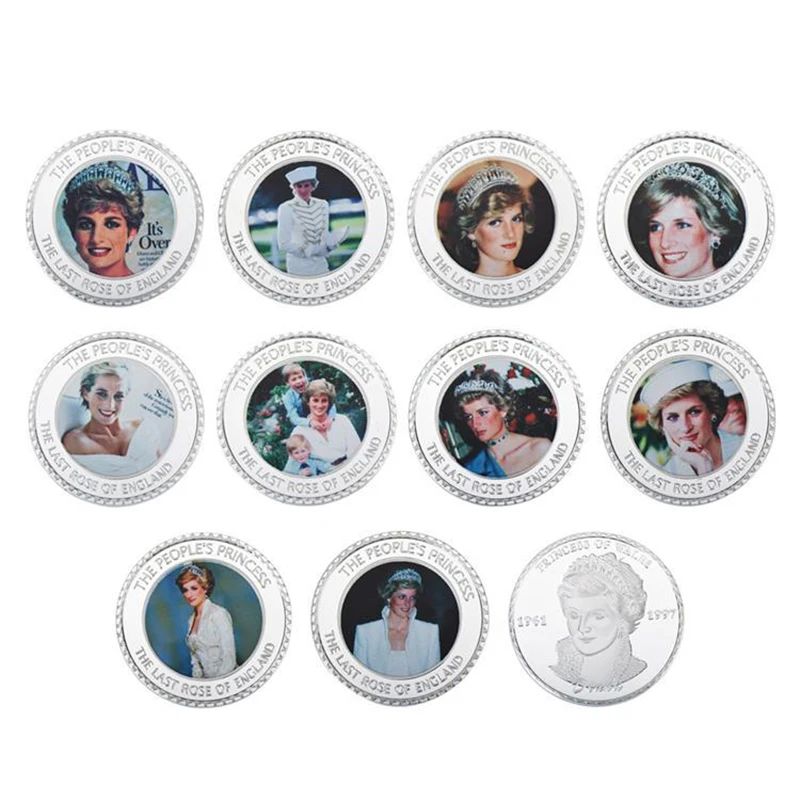 Princess Diana Gold Coin Gilded Crafts Britain 'Last Rose The People Princess Challenge Coin Princess Of Galles Gold Coin Colle