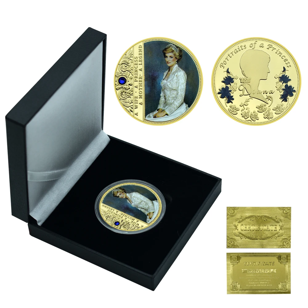 Moneta Commemorativa Diana Con Confezione Regalo La Collezione Di Fan Delle Ultime Monete Reali Della Rosa Della Gran Bretagna
