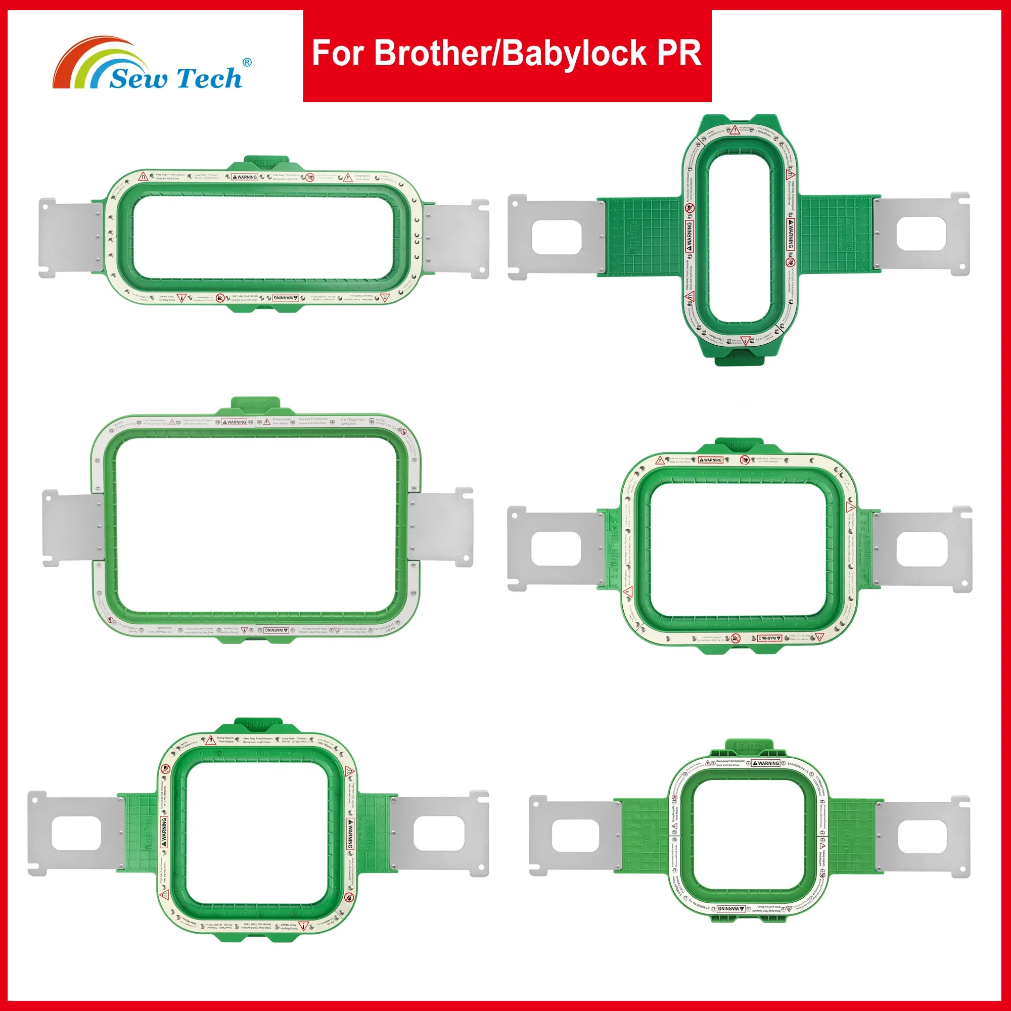 Sew Tech Telaio Magnetico Di Ricamo Per Macchina Da Ricamo Brother Pr1050X Pr670E Pr655 Babylock Etc. Maggie Frame Mighty Hoop Telaio Magnetico Per Ri