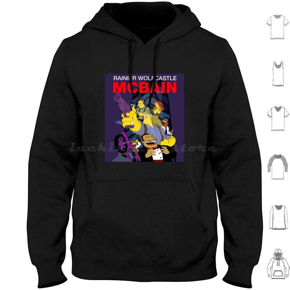 Mcbain Felpa Con Cappuccio In Cotone Manica Lunga The Funny Homer Meme Bart Lisa Cartoon Anni '90 Marge Tv Green Homer Maggie Smoke 420 Can I