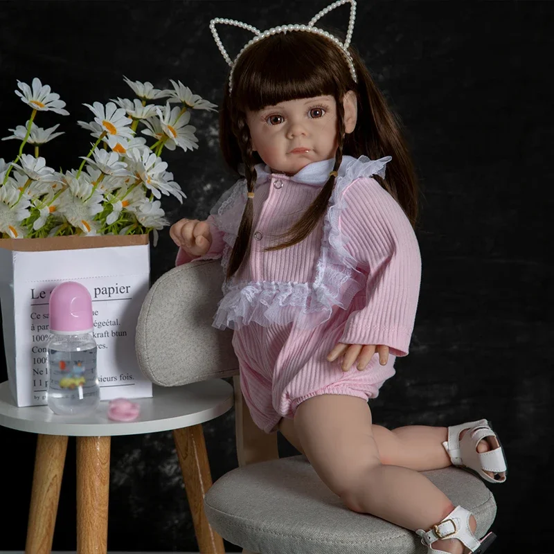 60Cm Enormi Bambole Rinate Maggi Come Immagine Soft Siliconen Reborn Originales Reborns Bebe Doll Toys For Girl Playmate Regalo Di Compleanno