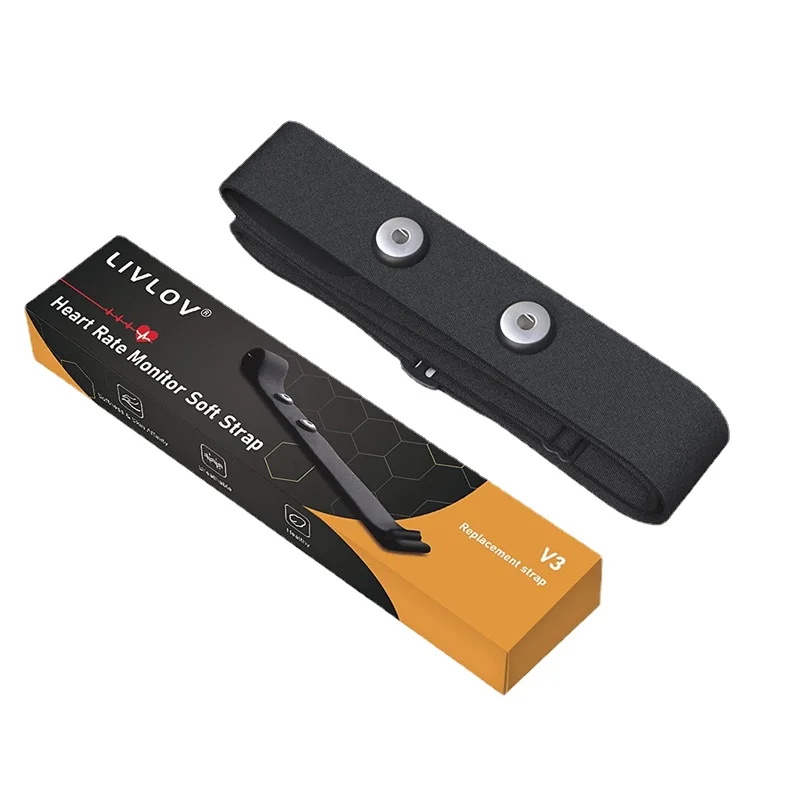 Livov V3 Cardiofrequenzimetro Cinturino Pettorale Morbido Cinturino Di Ricambio Per Wahoo Tickr Polar H7 Garmin Hrm Coospo Strava Zwift Buckle