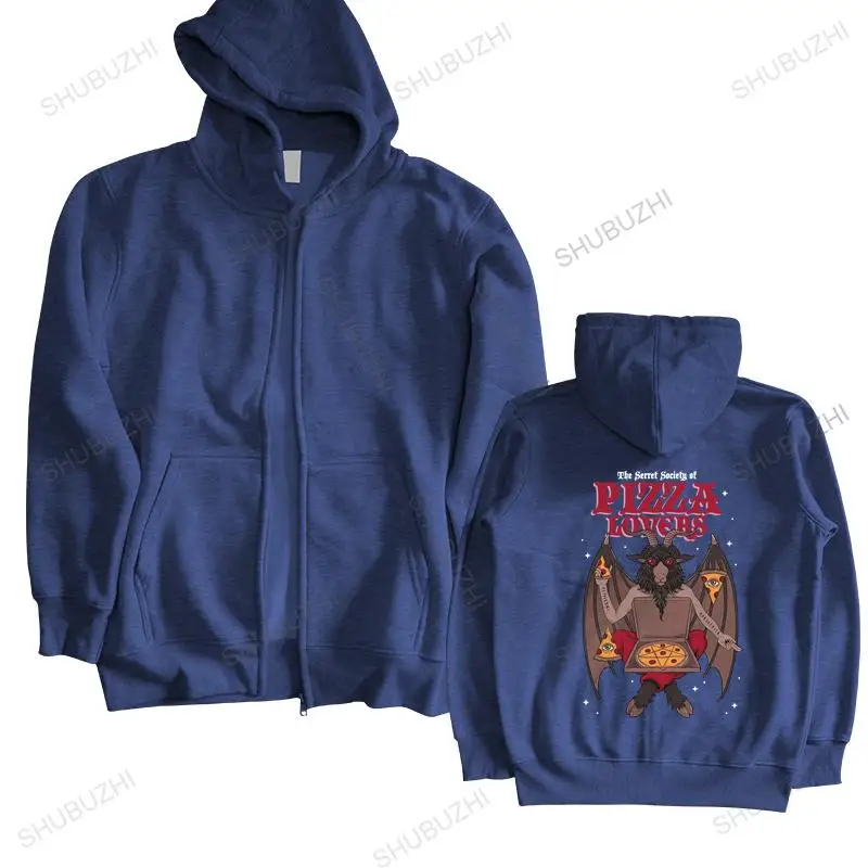 Felpa Da Uomo Pullover Primaverile Mens Zipper Humor Baphomet Zipper Men Pure Cotton Satan Demon Hoodie Occulto Goat Skull Lucifero