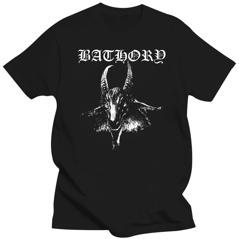 New Bathory Goat Logo Pentagram Black Metal Album Shirt (Sml-2Xl) Badhabitmerch