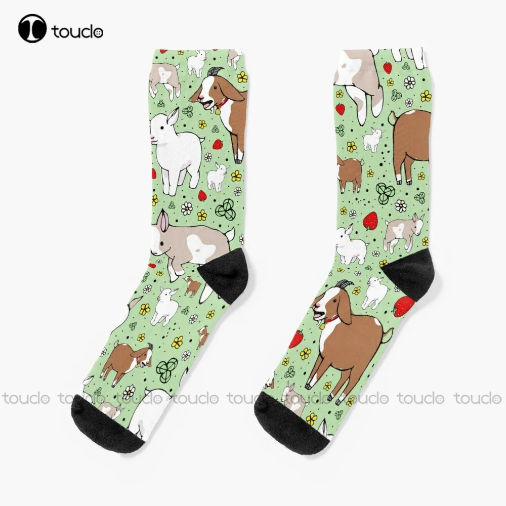 Capre Cool Goat Goat Goat Birthday Socks Calzini Rossi Personalizzati Personalizzati Unisex Adult Teen Youth Socks Halloween Christmas Gift