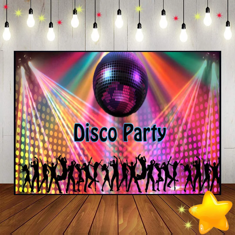 Festa Dei Ballerini Della Febbre Da Discoteca Let'S Glow Craz Sfondo Decorazione Fotografica Sfondo Di Compleanno Personalizzato Fotografia Fondali Ba