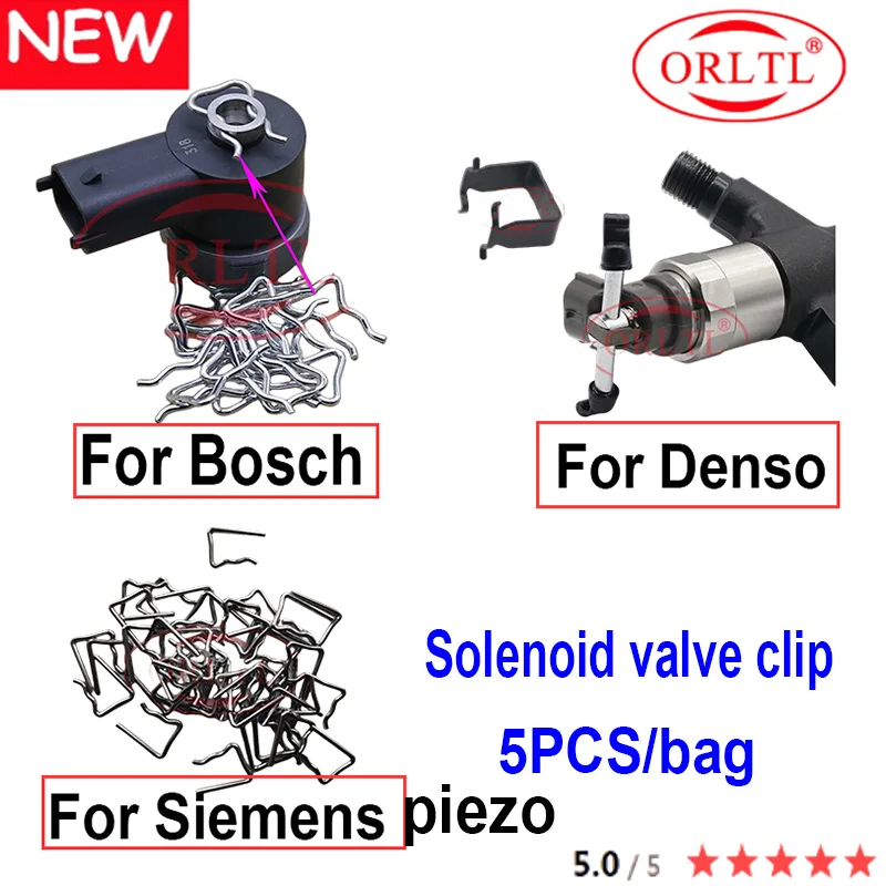 5 Pz/Borsa Diesel Common Rail Iniettore Elettrovalvola Clip Per Bosch Denso Siemens Piezo F00Vc22003 F00Rj00322