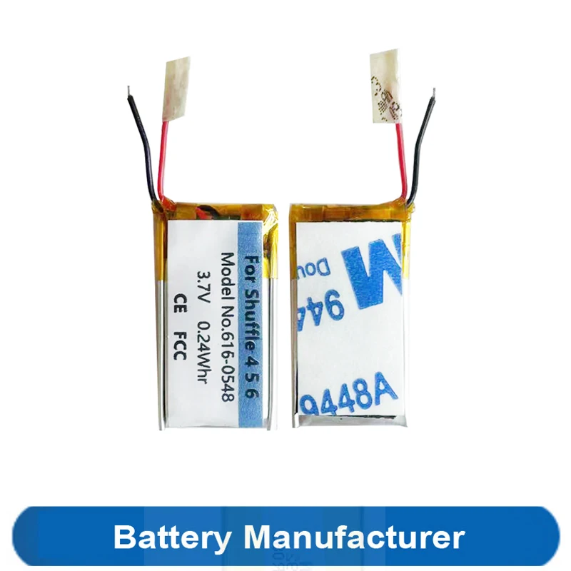 Originale Sostituisce 616-0548 0.24Whr 65Mah Batteria Per Ipod Shuffle 4 5 6 7 4Th 5Th 6Th 7Th Per Apple Mp3 Player A1373 Akku