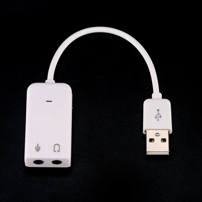 Pc Mac Con Cavo 3D Usb 2.0 Scheda Audio Audio Esterna Virtuale A 7.1 Canali Schede Adattatore Bianco Cn (Origine)