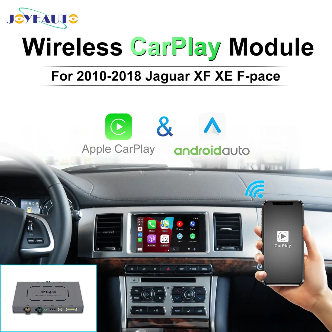 Joyeauto Per Jaguar Xf Xe F-Pace 2010-2018 Wireless Apple Carplay Android Auto Car Play Aftermarket Kit Di Retrofit Box Mirror-Link
