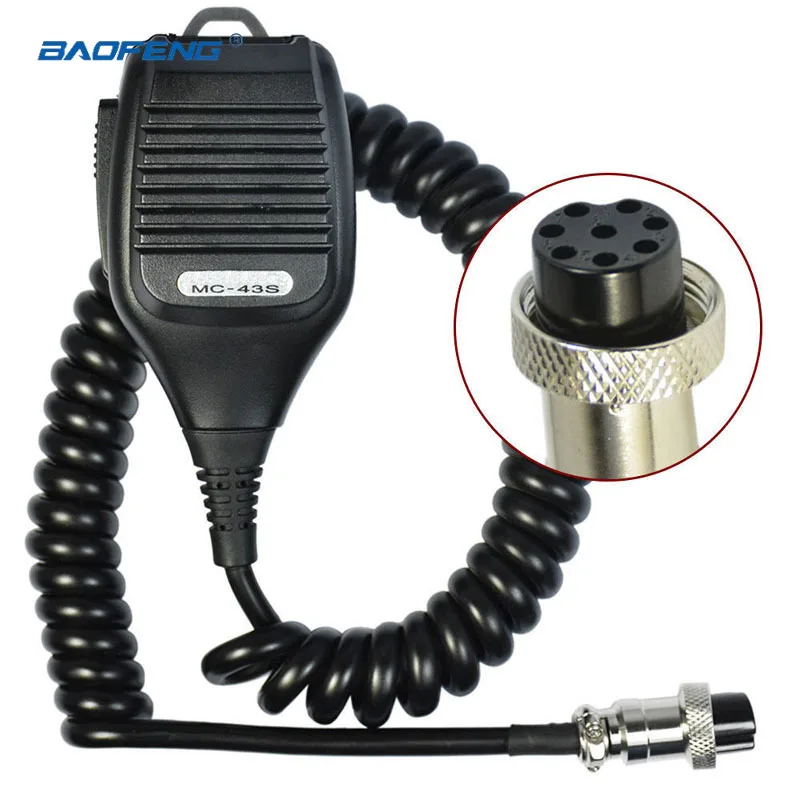 Kenwood Mc43S Altoparlante Portatile Ptt Mic Microfono Rotondo 8 Pin Per 480Hx 990S 2000X Tm-231 Ts-2000 870 480 Ts-50 Accessorio Radio