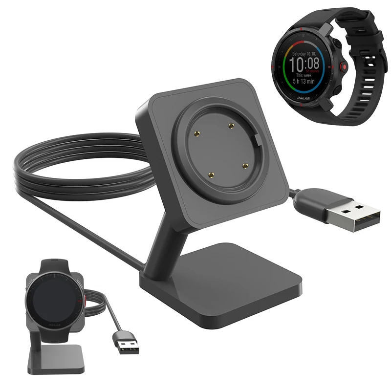 Adattatore Per Caricabatterie Da Tavolo Cavo Di Ricarica Usb Supporto Per Dock Station Per Polar Grit X/Pro/Ignite/2/Vantage V/M/V2/M2 Smart Watch