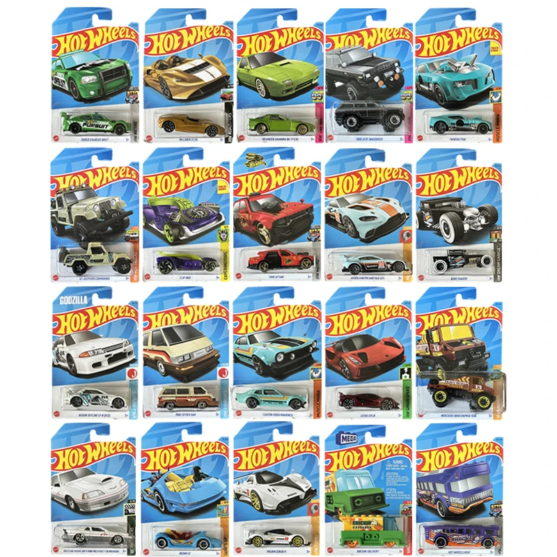 Hot Wheels C4982-23D Lolux 84 Corvette Benz Unimog 1300 Honda Civic Ef Corvette Nissan Leaf 1:64 Diecast Modello Di Auto In Lega Giocattolo
