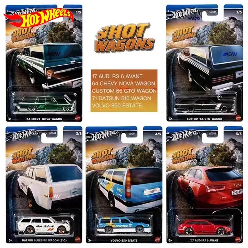 Original Hot Wheels Car Hot Wagon Juguetes Novel Toys For Boys 1/64 Diecast Audi Rs6 Avant Chevy Nova Wagon Model Regalo Di Compleanno