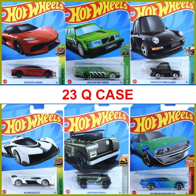 Original Hot Wheels Car 1/64 Juguetes Boys Toys For Children Diecast 23 Q Case Lincoln Continental Porsche Turbo Barbie Corvette